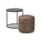 Baxton Studio Kira Black with Grey and Brown 2-Piece Nesting Table and Ottoman Set 160-9917 - alternate 4